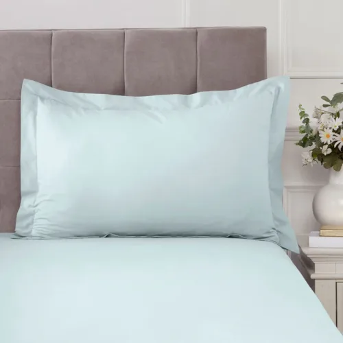 Oxford Luxury Thread Count Pillowcase Pair - 200TC BCI Cotton - Duck Egg